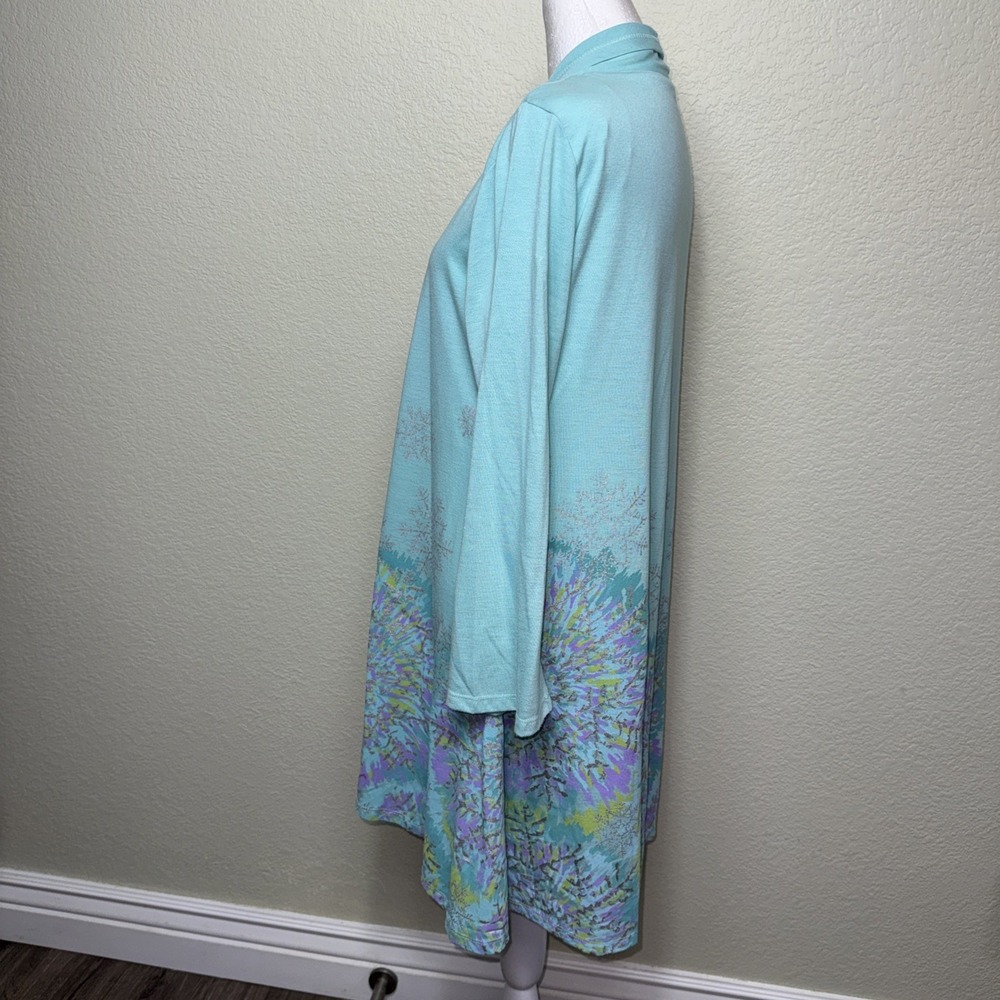 A Walk in the Park Longline Duster M* Coastal Grandmother Artsy Boho Layer - Picture 4 of 5
